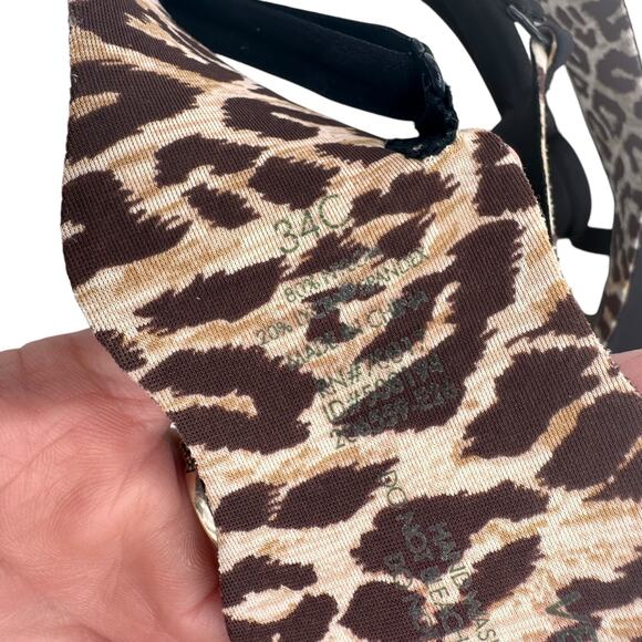 Victoria's Secret Very Sexy Black & Leopard Push-Up Bra Size 34C - Picture 5 of 5